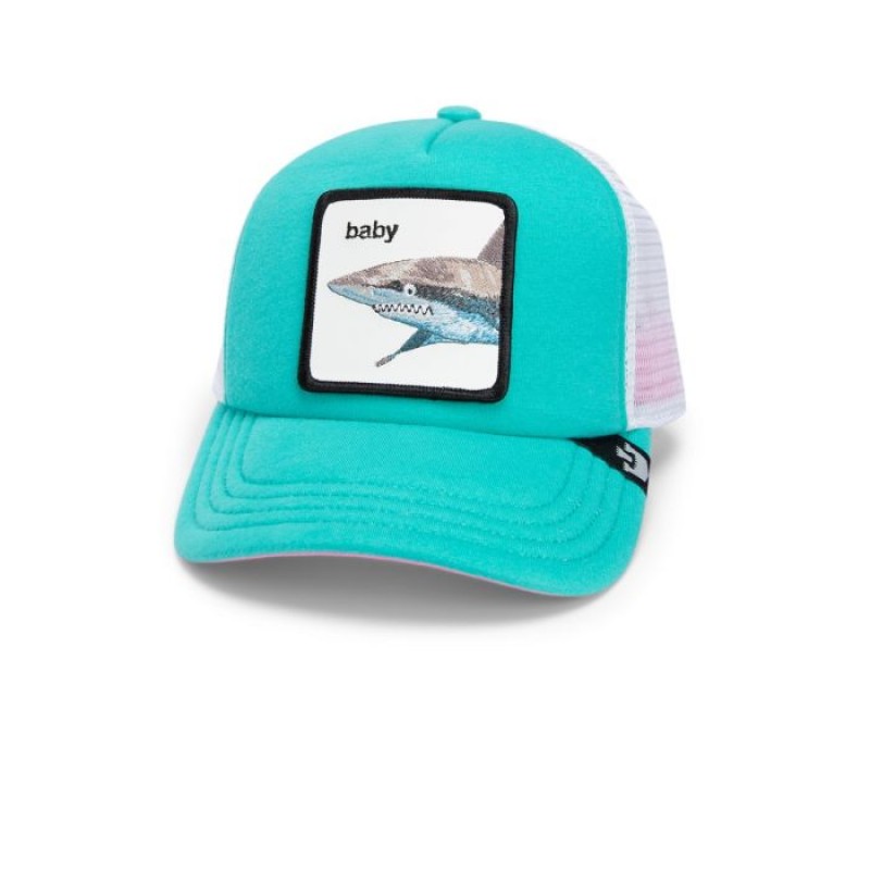 Kids Baseball Cap Do Do Doodoo Doodoo, Shark Teal Baby - Goorin Bros